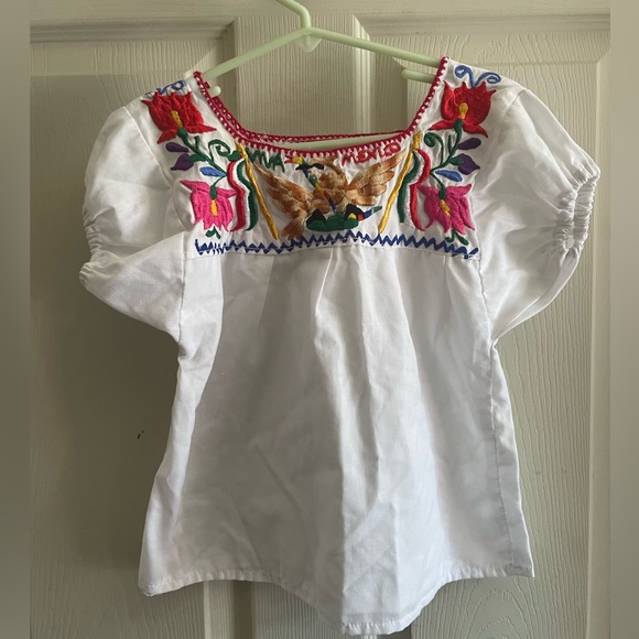 Girls Mexican Embroidered Blouse - Picture 1 of 5